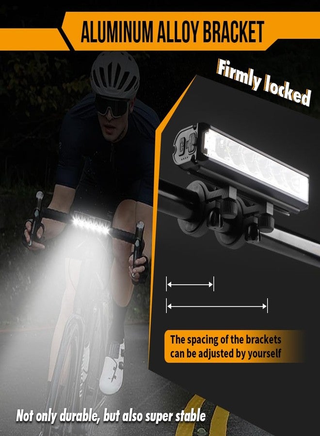Sidaqi LED Bike Light for Night Riding USB Rechargeable Bike Headlight Super Bright 1800LM Bicycle Light with 5 Modes Waterproof Light Bar for Ebike,Mini Bike,MTB Off-Road Cycling - Image 5