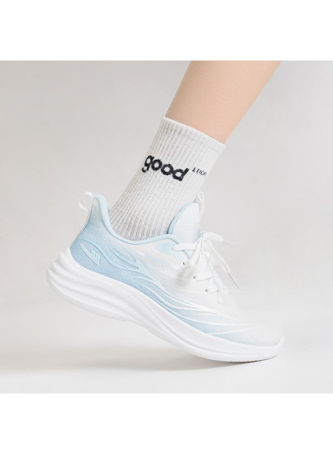 Pull Back Huili Women's Casual Sports Mesh Shoes, Lightweight Breathable Walking Shoes For Women, Wxy4114, White And Blue, Size 39 - Image 4