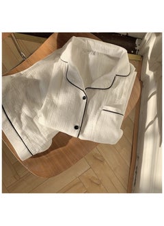 Generic Women Pajamas Set Short Sleeve Sleepwear Button Down Nightwear Soft Summer Loungewear For Ladies  - Image 1