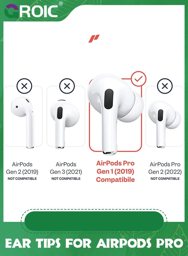 GROIC 3 أزواج من خطافات الأذن AirPods Pro الجيل الثالث، أغطية أذن بيضاء كبيرة مضادة للانزلاق من السيليكون متوافقة مع Apple AirPods Pro الجيل الثالث - Image 2