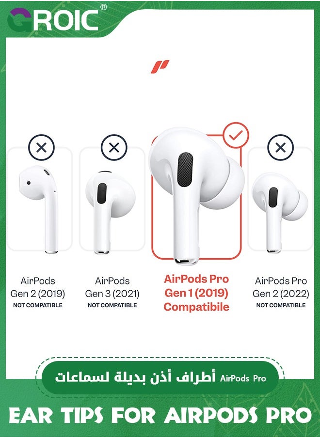 GROIC - 3 Pairs AirPods Pro 3nd Generation Ear Hooks, Large Anti-Slip White Ear Covers Silicone Accessories Compatible with Apple AirPods Pro 3nd Generation - Image 1