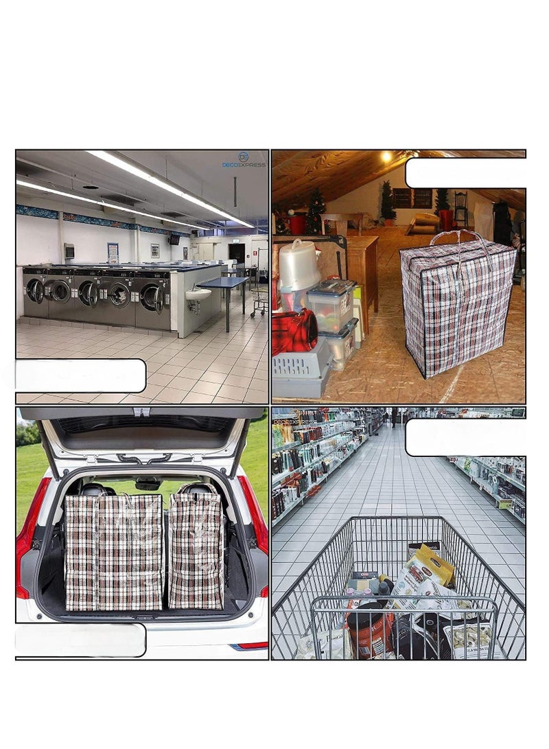 DUNISO 4 Pcs Foldable Moving Storage Bags,Laundry Tote Bags with Zipper and Handle，Reusable Durable Heavy Duty Nylon Organizer Bags，Waterproof and Dustproof，for Clothes, Bedding, Pants, Socks, Toys, Books,70*60*30cm  - Image 3
