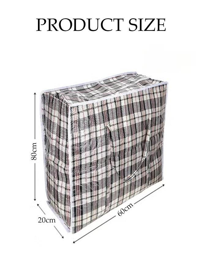 DUNISO 4 Pack Storage Bags Extra Large Moving Bags, 120L Laundry Bag with Strong Zippers and Carrying Handles, Extra Large Heavy Duty Nylon Organizer Bags for Quilts Blankets Pillows Cloths, Moving, Traveling, 80 x 60 x 20cm - Image 5