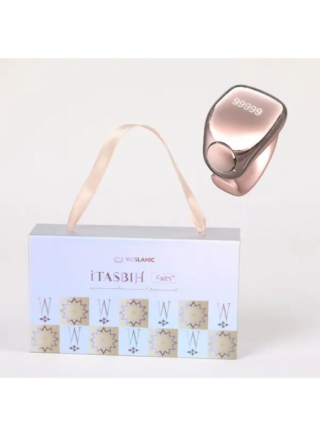 ويسلاميك خاتم التسبيح الذكي iTasbih Faith+ – شاشة OLED – شحن لاسلكي – بطارية طويلة العمر – مقاوم للماء - Image 1
