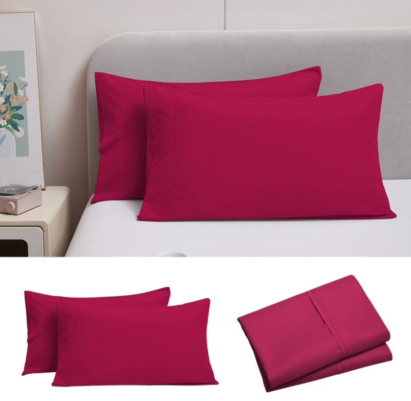King Size Pillowcase Set: 2 Pack 20 X 36 Inches - Soft Envelope Closure Pillowcase for Home Bedroom Restful Sleep - Image 1