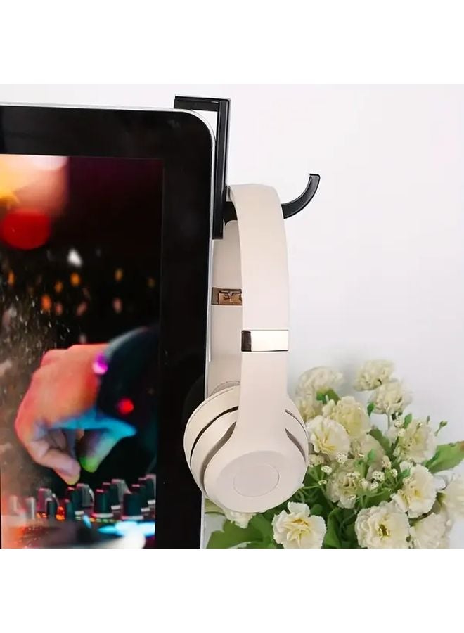 White Headphone Holders 4Pcs Wall Mounted Hooks for Headphones Speakers Accessories Space Saving Home Office Gaming Setup - Image 3