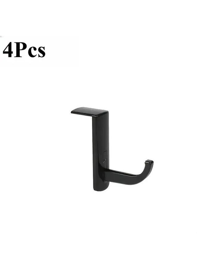 White Headphone Holders 4Pcs Wall Mounted Hooks for Headphones Speakers Accessories Space Saving Home Office Gaming Setup - Image 5