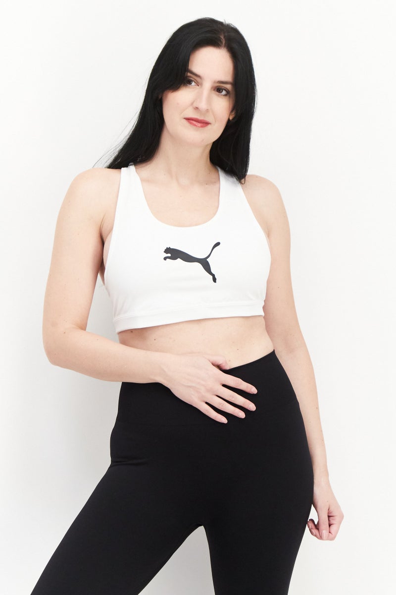 PUMA Women Non Padded Sportswear Training Bra, White - Image 1