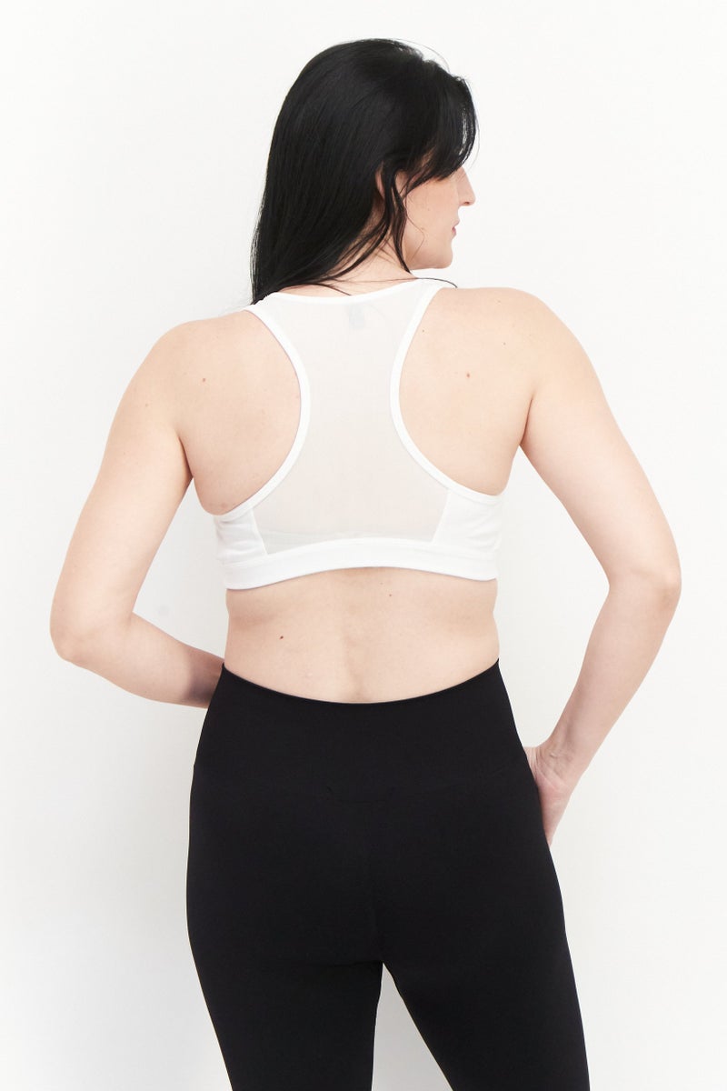PUMA Women Non Padded Sportswear Training Bra, White - Image 4