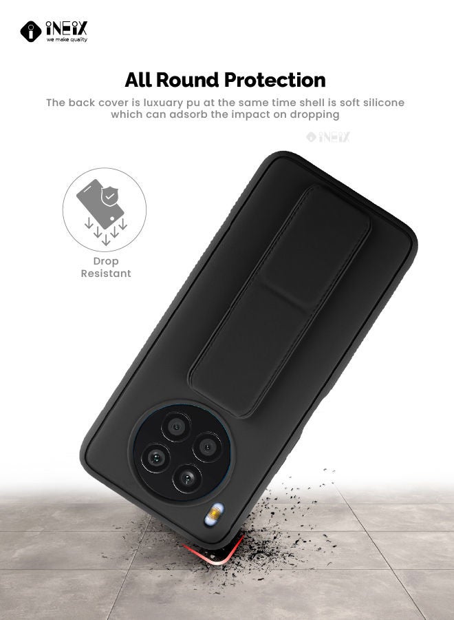 إينيكس جراب حماية 3 في 1 مغناطيسي ذو مسند للهاتف وسوار لأصابع اليد لهاتف هونور 50 ليت اسود - Image 5