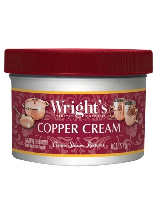 Wright's Wright's Copper Cream - For Cleaning and Polishing Pots, Sinks, Mugs, Hardware, Pans and More - 8 fl oz  - Image 1
