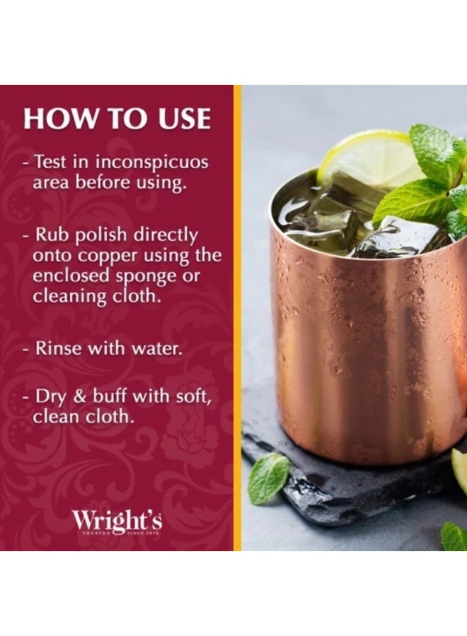 Wright's Wright's Copper Cream - For Cleaning and Polishing Pots, Sinks, Mugs, Hardware, Pans and More - 8 fl oz  - Image 4