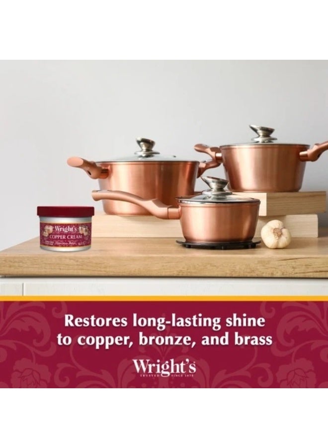 Wright's Wright's Copper Cream - For Cleaning and Polishing Pots, Sinks, Mugs, Hardware, Pans and More - 8 fl oz  - Image 5