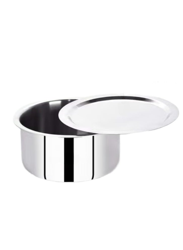 Ayda Cooking Pot Stainless Steel Polished Large Casserole 15.5 Liter 38cm Silver - Image 3