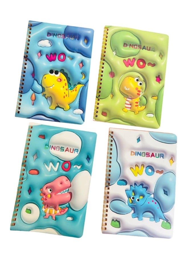 Radhya Accessories 3D Print Dino Notebook for Kids Dinosaur Diary for Boys Birthday Return Gift Journal Planner (Pack of 2) (Multicolor) - Image 2