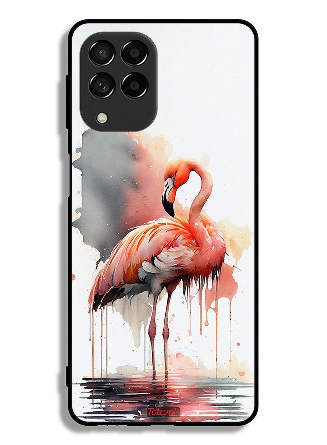 Tolwak Samsung Galaxy M53 Protective Case Cover Tropical Watercolor Art - Image 2