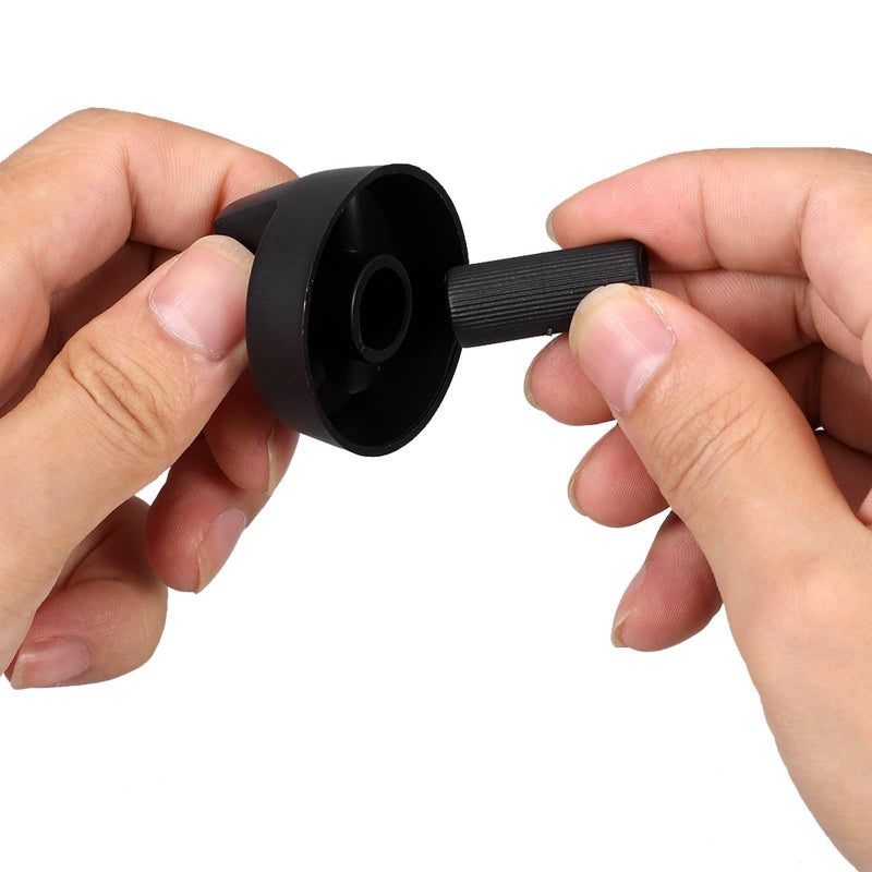 Universal Black Oven Control Knob With 5 Adapters For Gas Stove Grill Burner Replacement Heat Resistant - Image 4