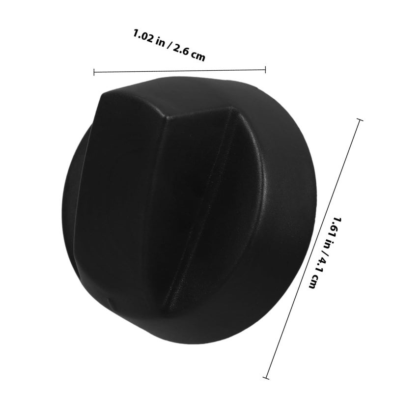 Universal Black Oven Control Knob With 5 Adapters For Gas Stove Grill Burner Replacement Heat Resistant - Image 3