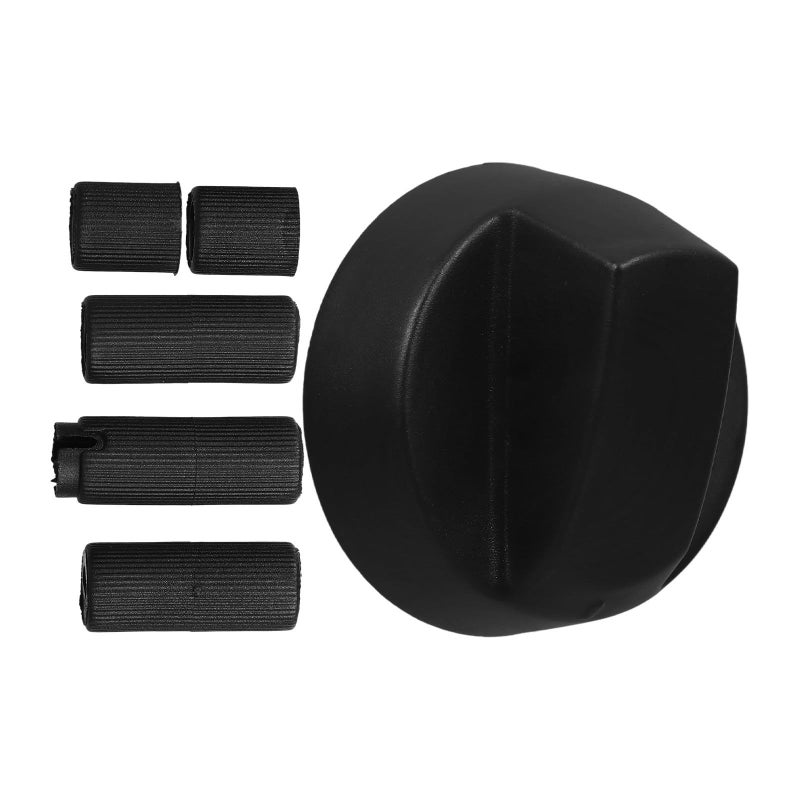 Universal Black Oven Control Knob With 5 Adapters For Gas Stove Grill Burner Replacement Heat Resistant - Image 2