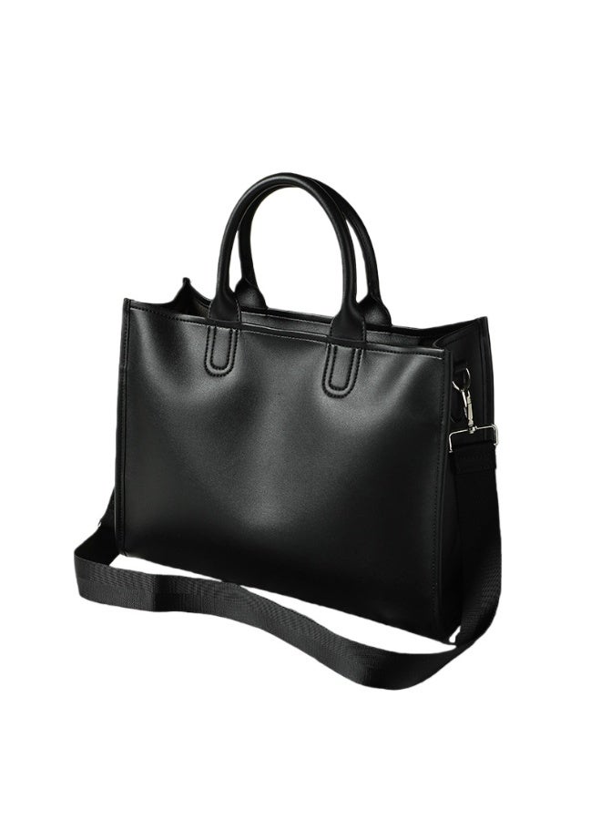 Large Tote Bag - PU Leather Shoulder Bag with Handles & Crossbody Strap for Women - Image 1