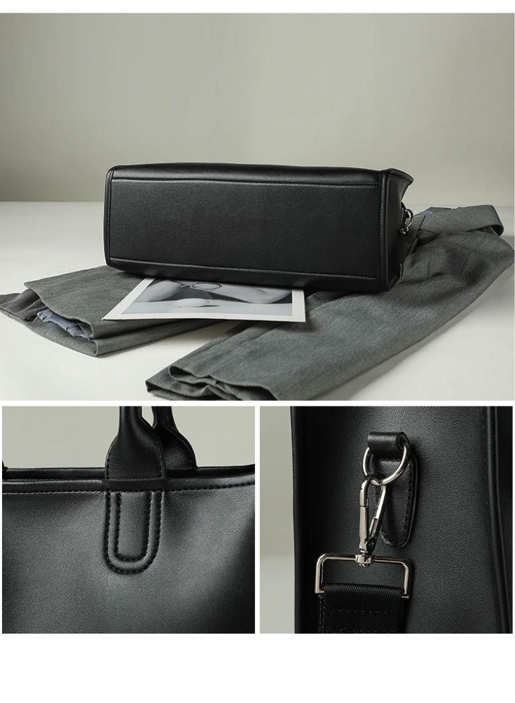 Large Tote Bag - PU Leather Shoulder Bag with Handles & Crossbody Strap for Women - Image 2