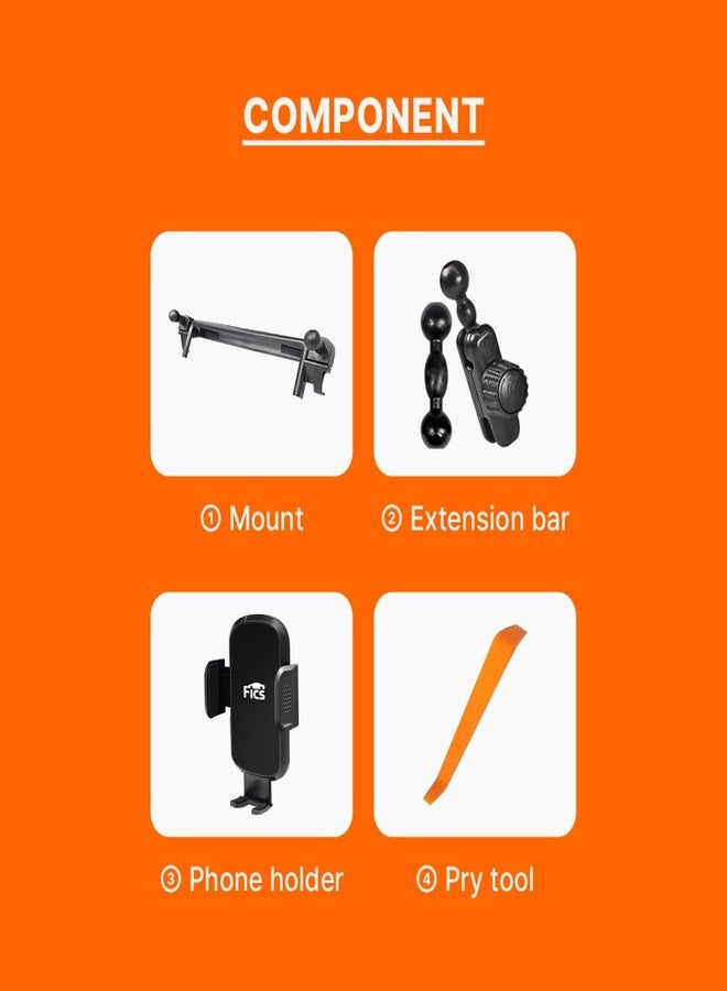 FICS Car Phone Holder for Hyundai Venue 2019, 2020, 2021, 2022, 2023, 2024, 2025, 2026- Custom-Fit Mount for Seamless Display Integration, Interior Accessories for Navigation Use, Stable Driving View - Image 5