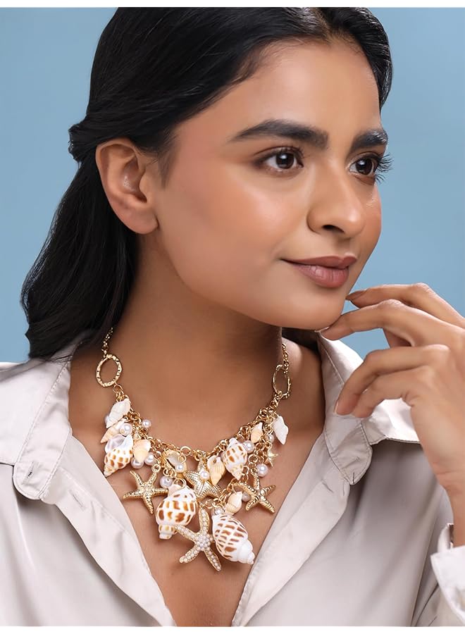 تشيميز أصفر قلادات من الزنك مطلية بالذهب للنساء والفتيات - Image 5