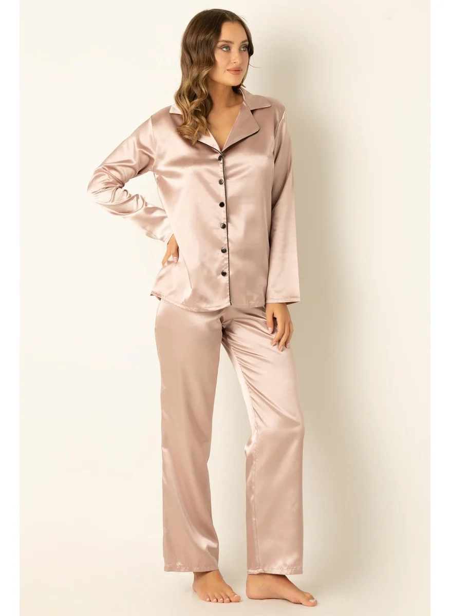 DoReMi Long Sleeve Satin Pajamas Set