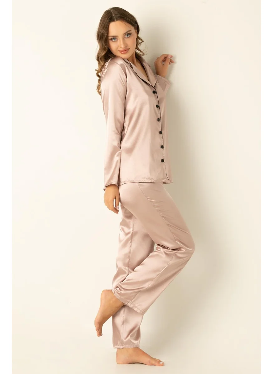 DoReMi Long Sleeve Satin Pajamas Set