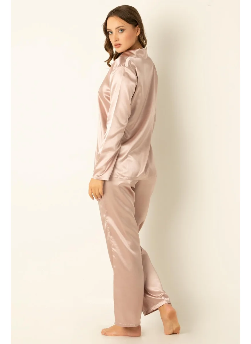 DoReMi Long Sleeve Satin Pajamas Set