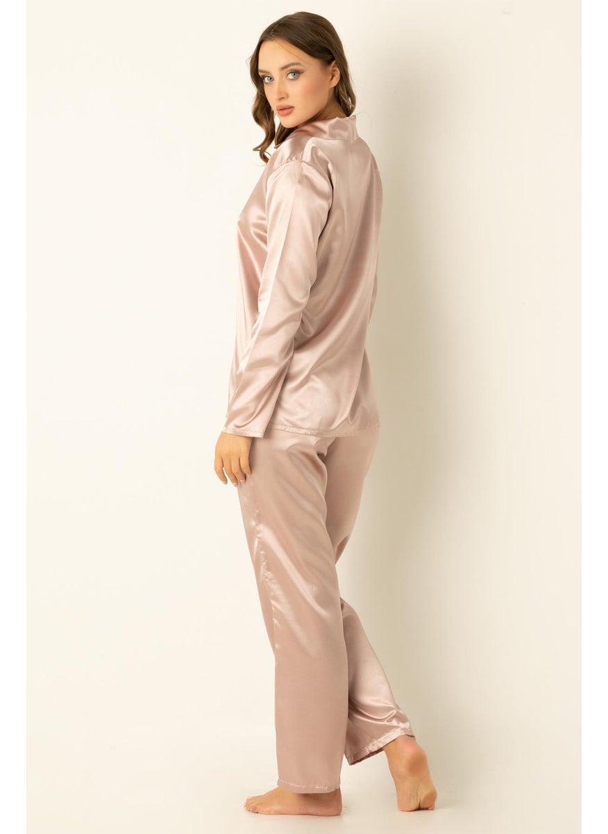 DoReMi Long Sleeve Satin Pajamas Set  - Image 5