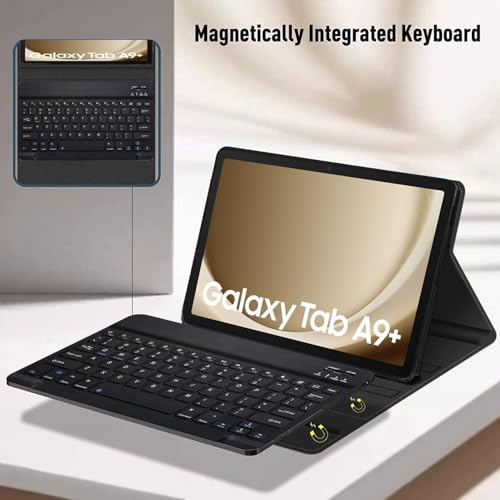 typecase Keyboard Case for Samsung Galaxy Tab A11+ / A11 Plus 2025 (11 Inch) & A9+/ A9 Plus 2023 (11 inch) with Multi Viewing Angle, Wireless Detachable Folio KB Cover with S Pen Holder-Black - Image 3