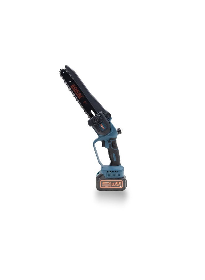 بوناي منشار كهربائي لاسلكي 6+8 بوصة، منشار كهربائي صغير 2 في 1 مزود بمحرك عالي الطاقة وبطارية كبيرة وخفيف الوزن ومحمول، مجموعة أدوات قطع الخشب وتشذيب الحدائق - BN-HK102 - Image 3