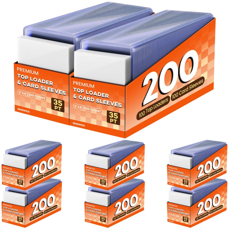 ZENOWICK 1600 Card Sleeves Top Loaders for Cards 3 x 4 Hard Plastic Toploaders Baseball Card Protectors Trading Card Holder for Football Sports Cards 800 Toploaders 800 Penny Sleeves - Image 2
