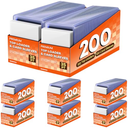 ZENOWICK 1600 Card Sleeves Top Loaders for Cards 3 x 4 Hard Plastic Toploaders Baseball Card Protectors Trading Card Holder for Football Sports Cards 800 Toploaders 800 Penny Sleeves - Image 1
