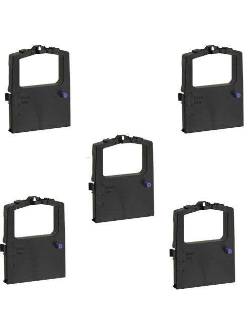 Print - Ribbon Oki ML 320 + 321 + 3320 + 3321 Equivalent Ribbon 4 + 1 5 Pcs Cartridge Dot Matrix Economical er Ribbon - Image 1