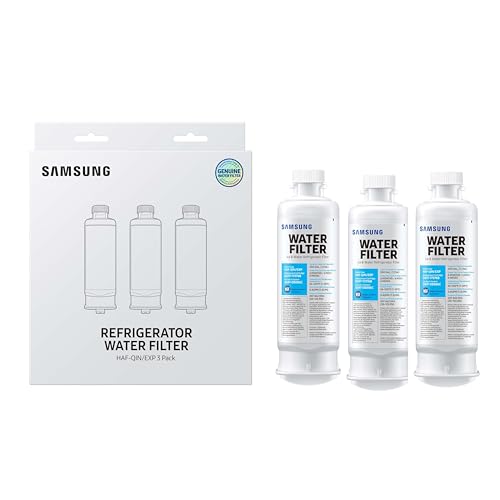 SAMSUNG Genuine Filters for Refrigerator Water and Ice, Carbon Block Filtration for Clean, Clear Drinking Water, HAF-QIN-3P, (Pack of 3) - Image 1