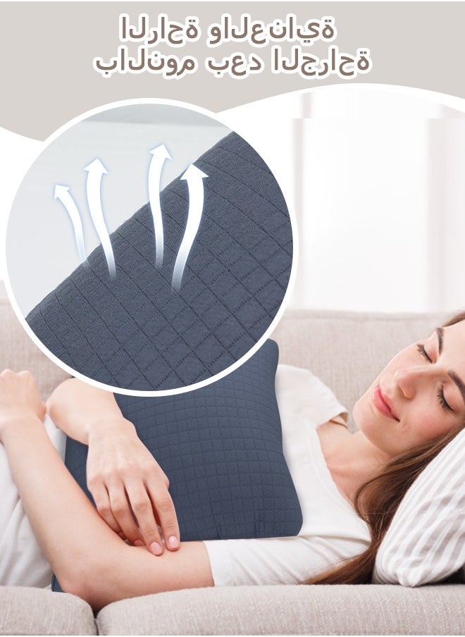 Generic Hysterectomy Recovery Pillow, Post-Surgery Cushion for Abdomen C-Section Tummy Tuck Lumpectomy Myomectomy Patients Must Haves Abdominal Pillow with Pocket (Navy Blue)  - Image 4