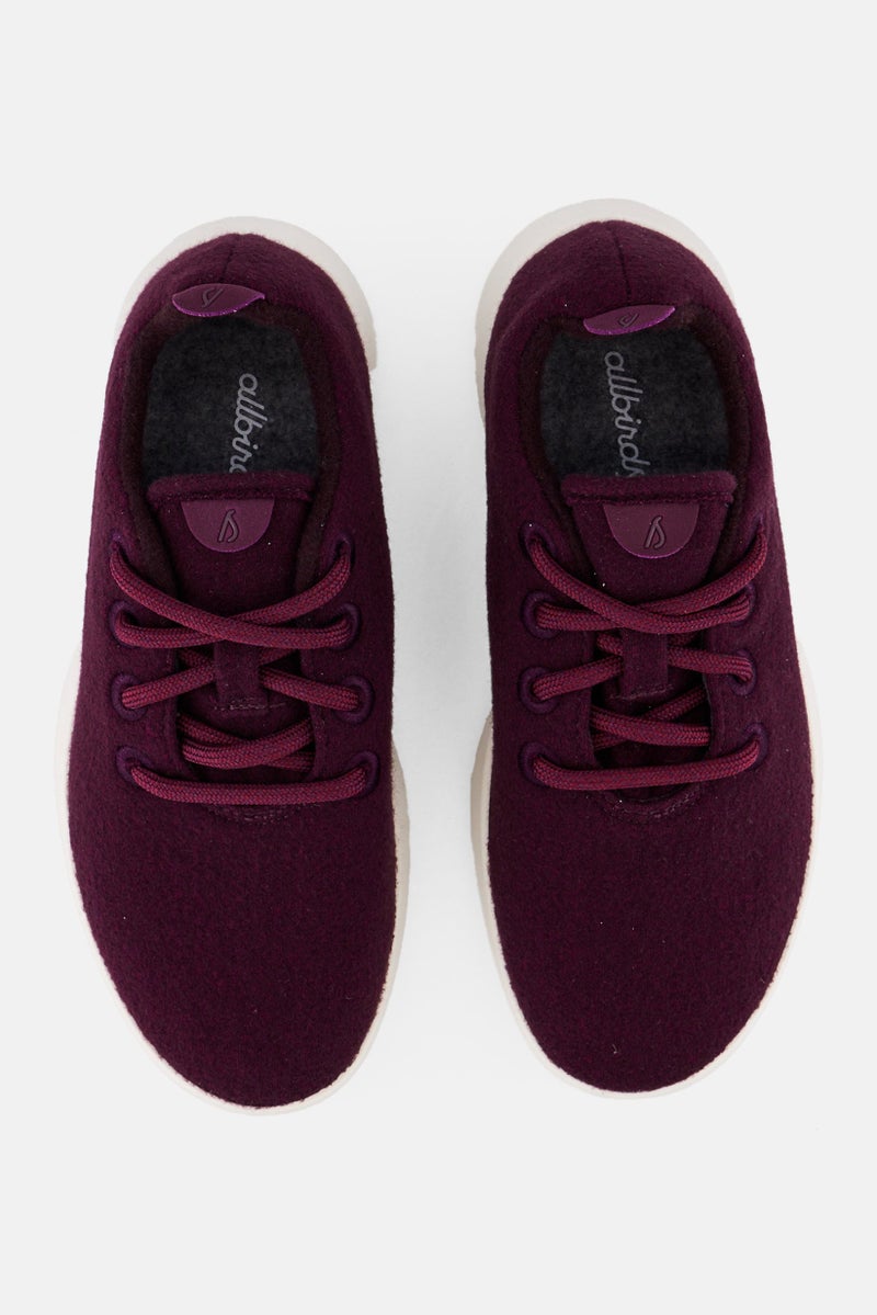 Allbirds Women Wide Lace Up Casual Shoes, Maroon - Image 3