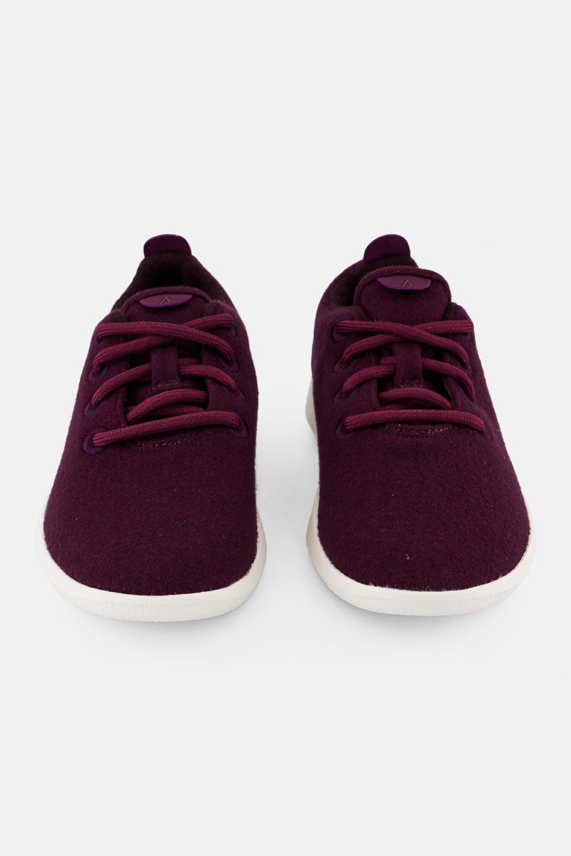 Allbirds Women Wide Lace Up Casual Shoes, Maroon - Image 4