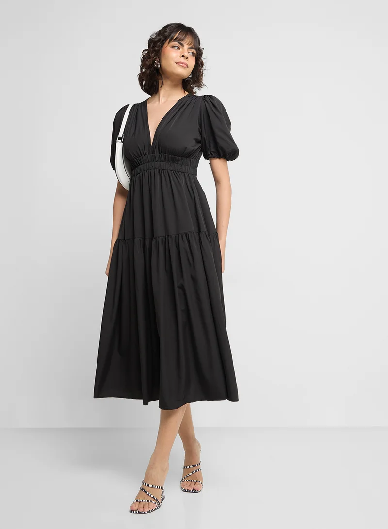 ELLA Tiered Midi Dress