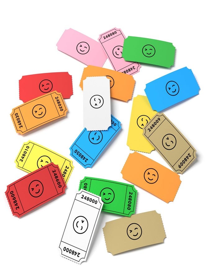 Methdic 1000 Smile Raffle Tickets Green, Single Roll, Ticket for Events, Entry, Class Reward, Fundraiser & Prizes - Image 2