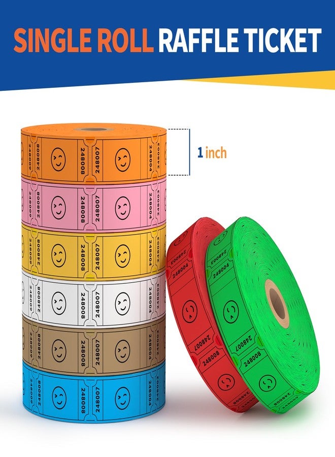 Methdic 1000 Smile Raffle Tickets Green, Single Roll, Ticket for Events, Entry, Class Reward, Fundraiser & Prizes - Image 4