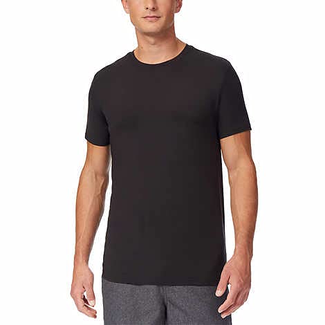32 DEGREES Cool Men's Tee Shirt Short Sleeve Quick Dry Crew Neck Tee (Large, Black-3pack) - Image 2