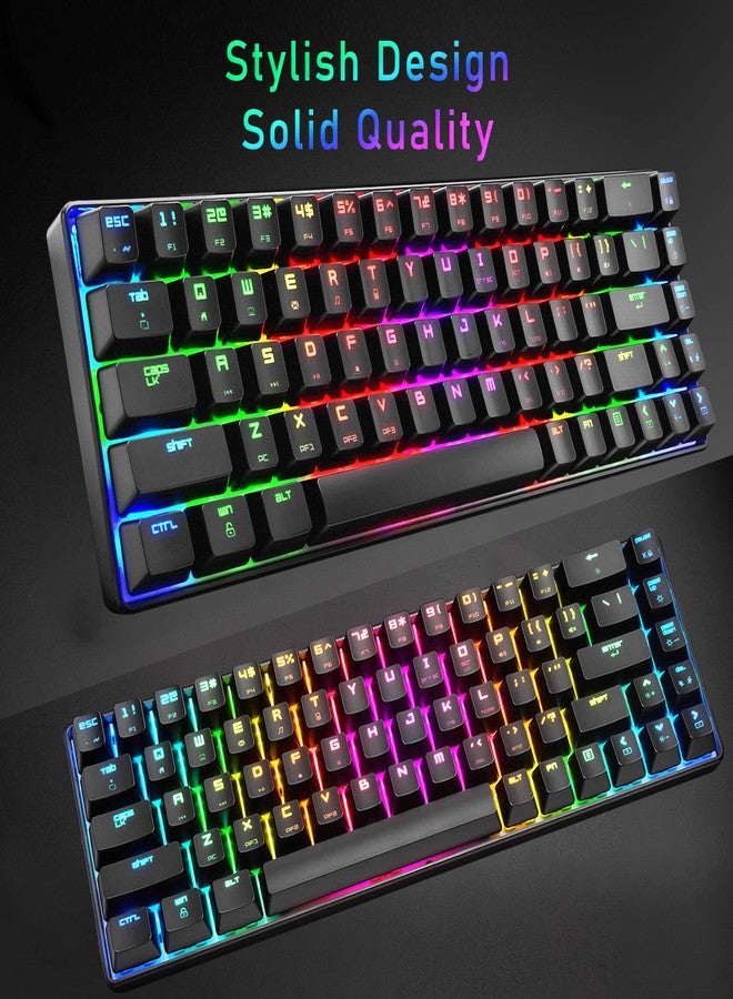 LexonElec Mechanical Gaming Keyboard 18 Chroma RGB Backlit Keyboard with Type C Brown Switches 68 Keys Anti-ghosting Wired Gaming Keyboard for PC/Mac Gamer, Typist, Tactile - Image 5