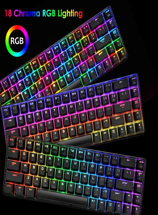 LexonElec Mechanical Gaming Keyboard 18 Chroma RGB Backlit Keyboard with Type C Brown Switches 68 Keys Anti-ghosting Wired Gaming Keyboard for PC/Mac Gamer, Typist, Tactile - Image 3