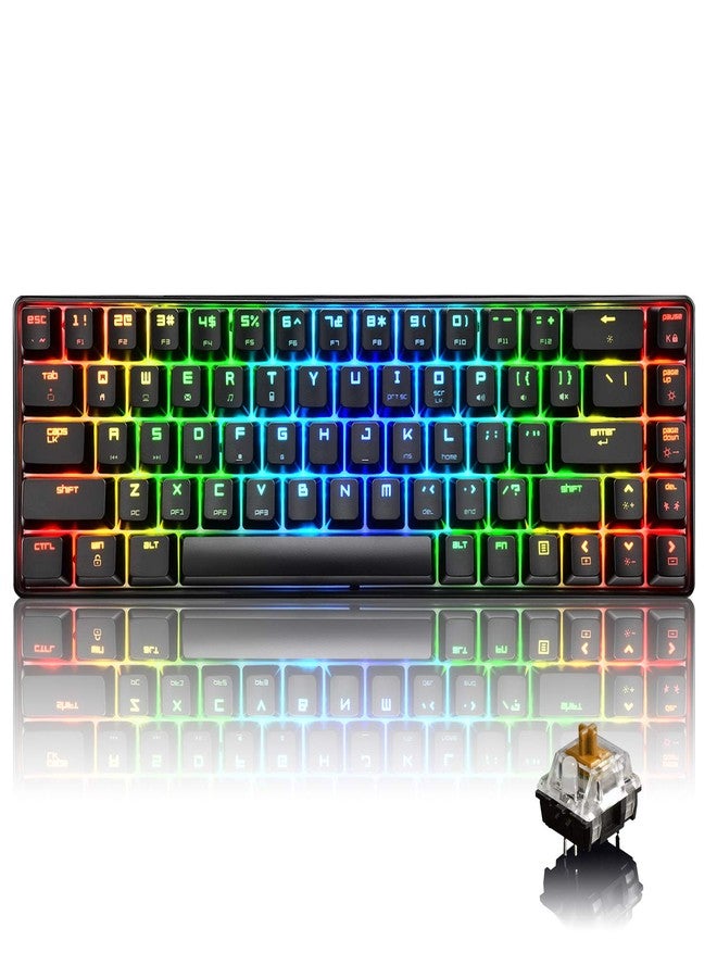 LexonElec Mechanical Gaming Keyboard 18 Chroma RGB Backlit Keyboard with Type C Brown Switches 68 Keys Anti-ghosting Wired Gaming Keyboard for PC/Mac Gamer, Typist, Tactile - Image 1