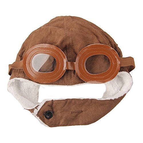 Ewandastore قبعة دافئة للأطفال من إيواندا، طراز طيار، مع سماعات أذن (بني) - Image 3
