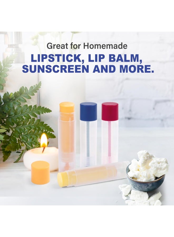 LotFancy LotFancy Lip Balm Tubes, 60 Empty, 5.5ml, Clear Plastic Containers with 4 Color Caps, BPA Free, Leak Free, Refillable (Yellow White Blue Red) - Image 5