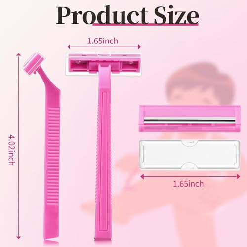 KFPPLXQ 30 Count Women's Disposable Razors, Twin Blade Shaving Razor Pink Stainless Steel Women's Disposable Razors for Men Women Camping Traveling Home - Image 2